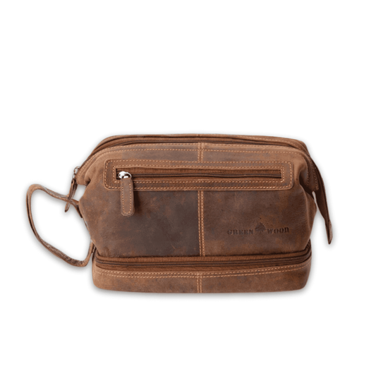 KALGHI Toiletry Bag Leather Toiletry Bag- Sandel