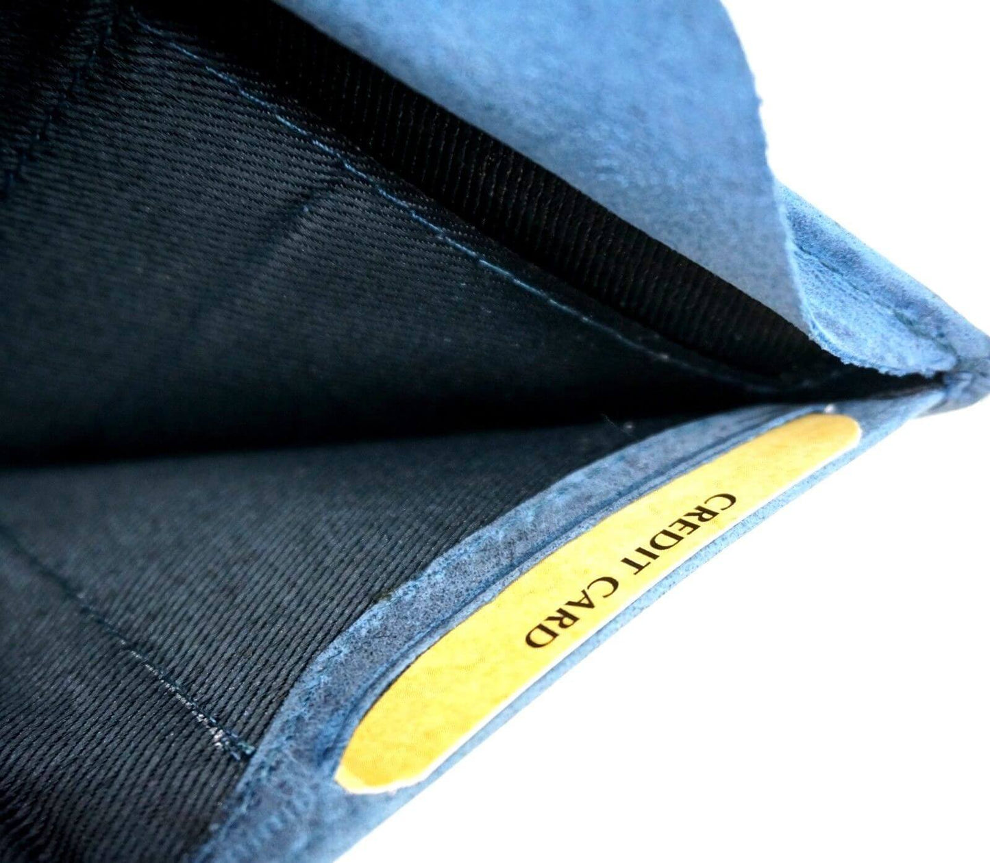 Personalised Minimalist Leather Wallet- BLUE - KALGHI LEATHER