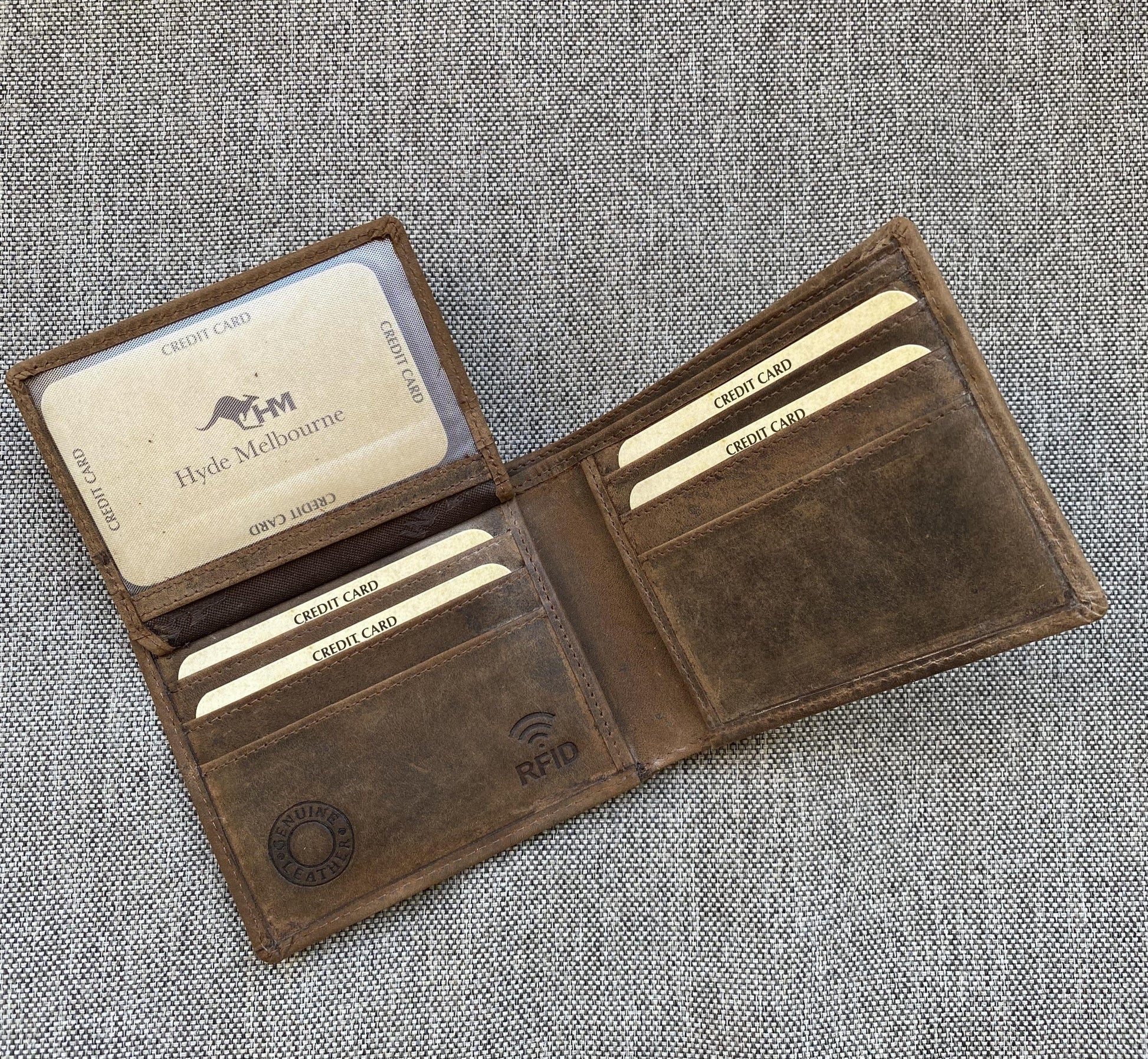 Personalised Photo Vintage Leather Wallet - KALGHI LEATHER