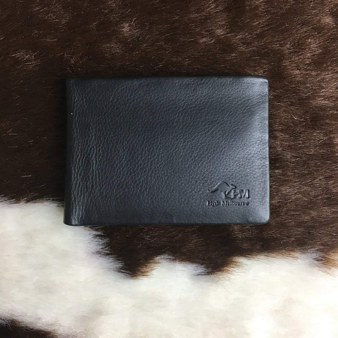 Rick Men's Black Leather Wallet with Personalised Handwriting - KALGHI - KALGHI LEATHER