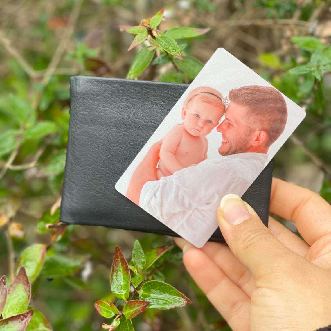 Personalised Photo Wallet Card With Message - KALGHI - KALGHI LEATHER