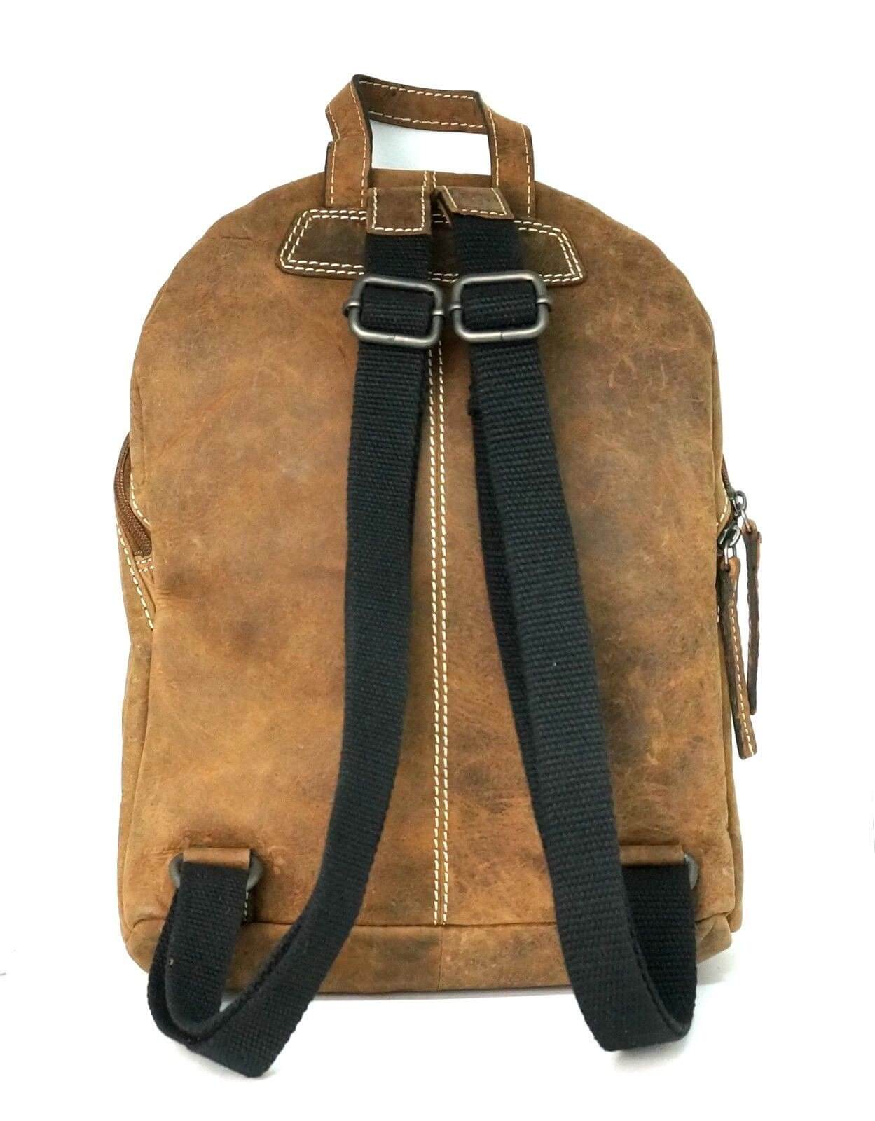 Personalised Ariel Brown Leather Backpack Unisex - KALGHI - KALGHI LEATHER