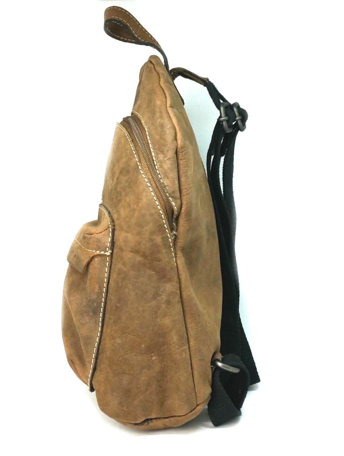 Personalised Ariel Brown Leather Backpack Unisex - KALGHI - KALGHI LEATHER