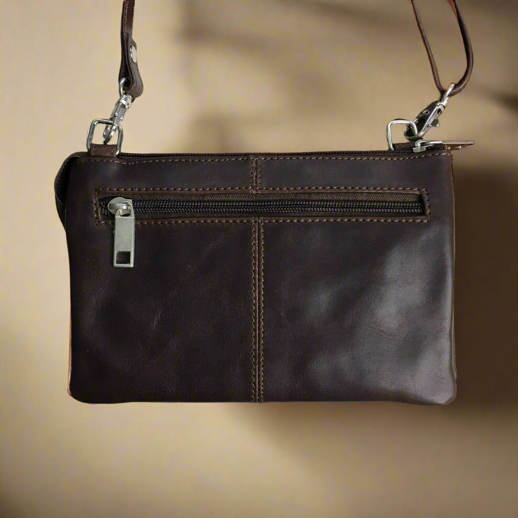 Leather Cross Body Satchel - KALGHI SATCHEL KALGHI   