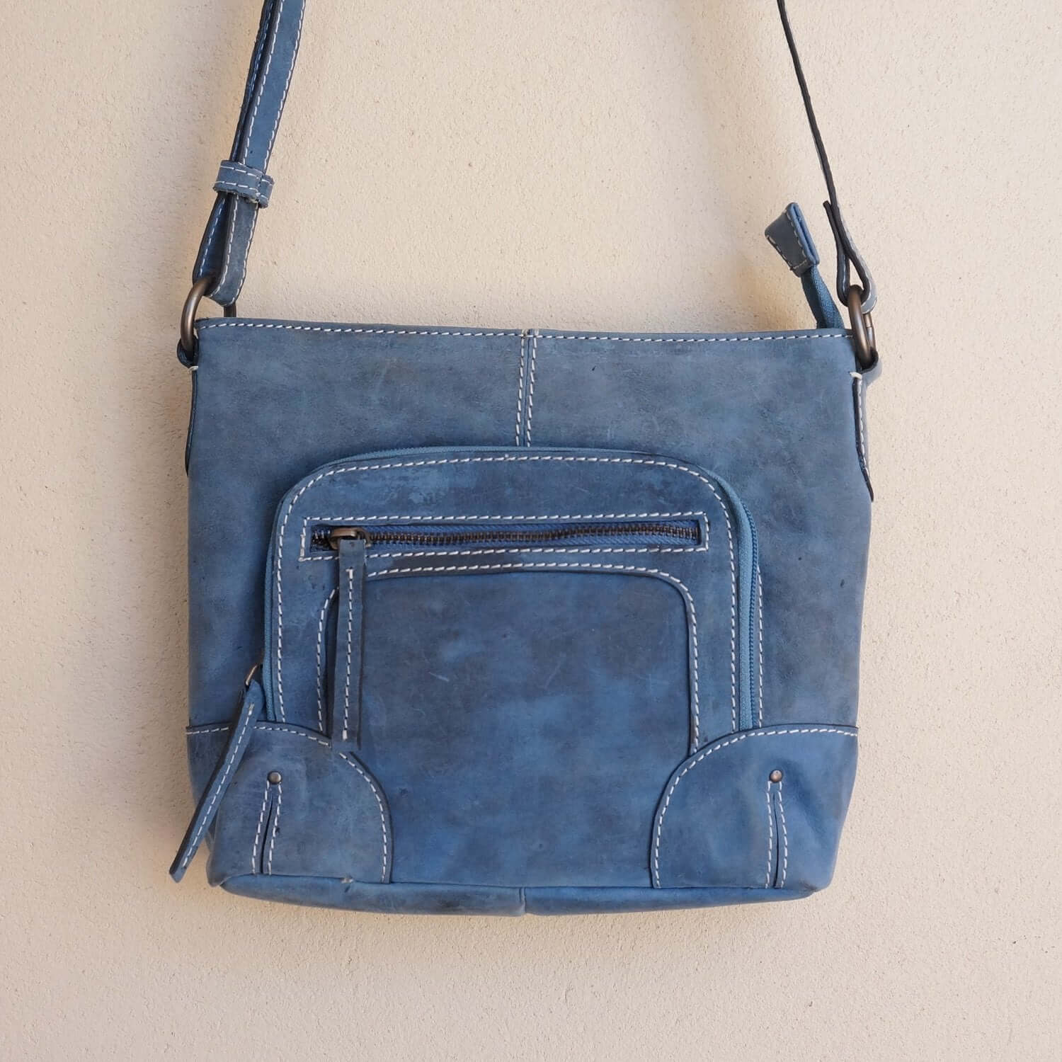 Stella Crossbody Bag, BLUE - KALGHI - KALGHI LEATHER