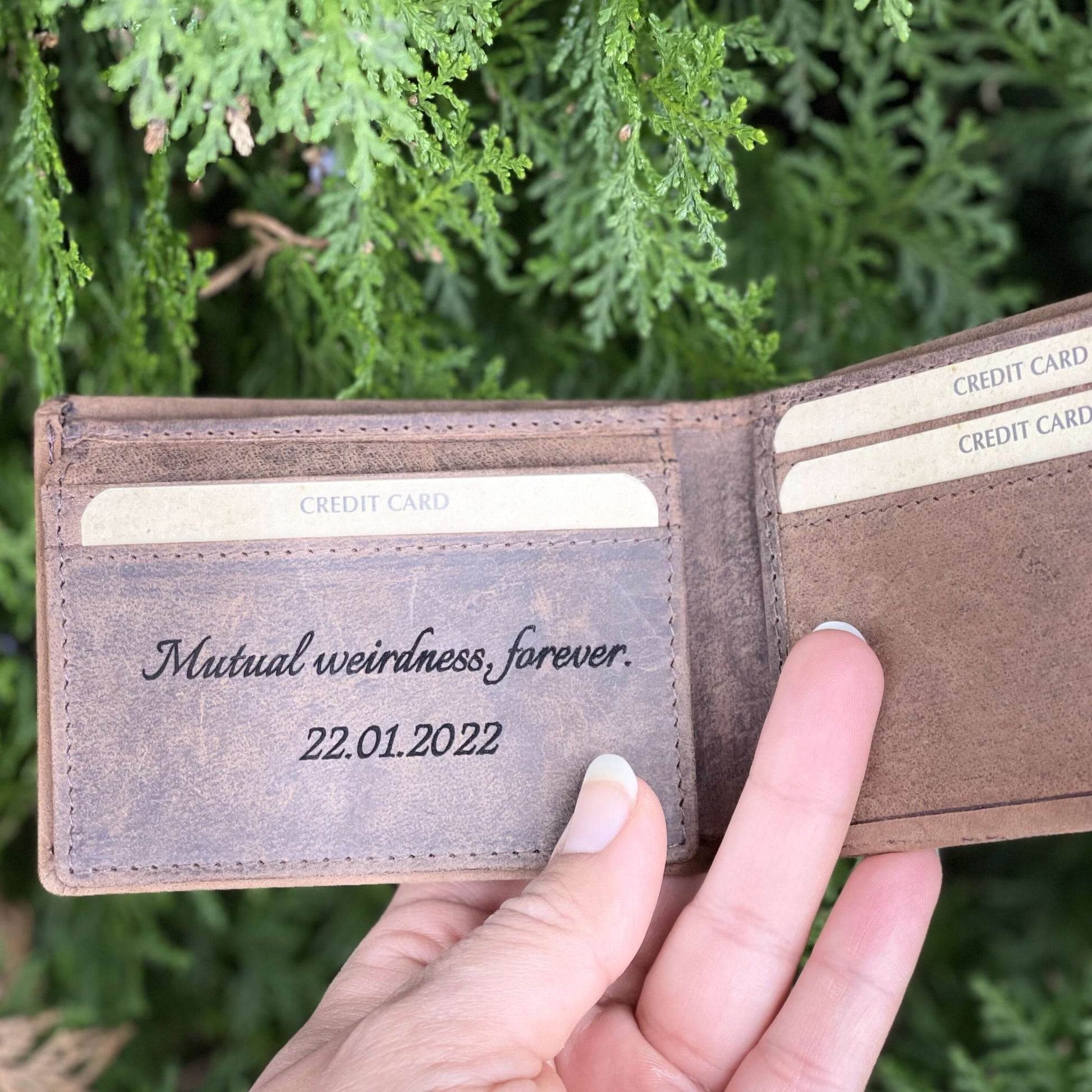 Men's Brown Leather Wallet Personalised- KALGHI - KALGHI LEATHER