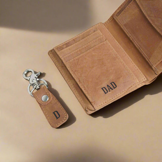 PERSONALISED KALGHI WALLET WITH KEYRING - KALGHI LEATHER