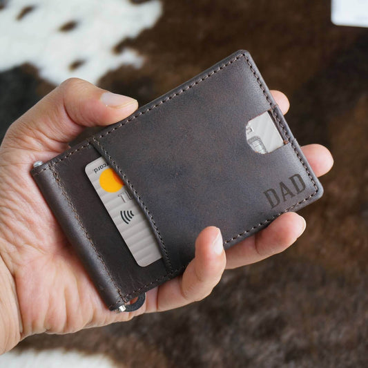 Personalised Money Clip Wallet-KALGHI - KALGHI LEATHER